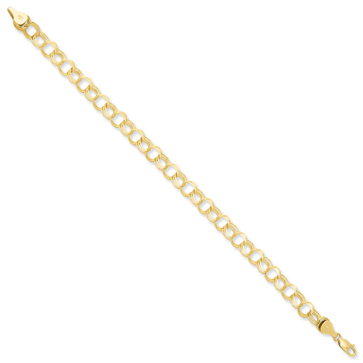 14k Triple Link Charm Bracelet