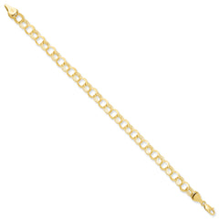 14k Triple Link Charm Bracelet