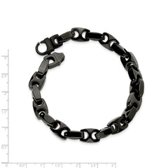 Chisel Tungsten Polished Black IP-plated 9 inch Bracelet