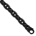 Chisel Tungsten Polished Black IP-plated 9 inch Bracelet