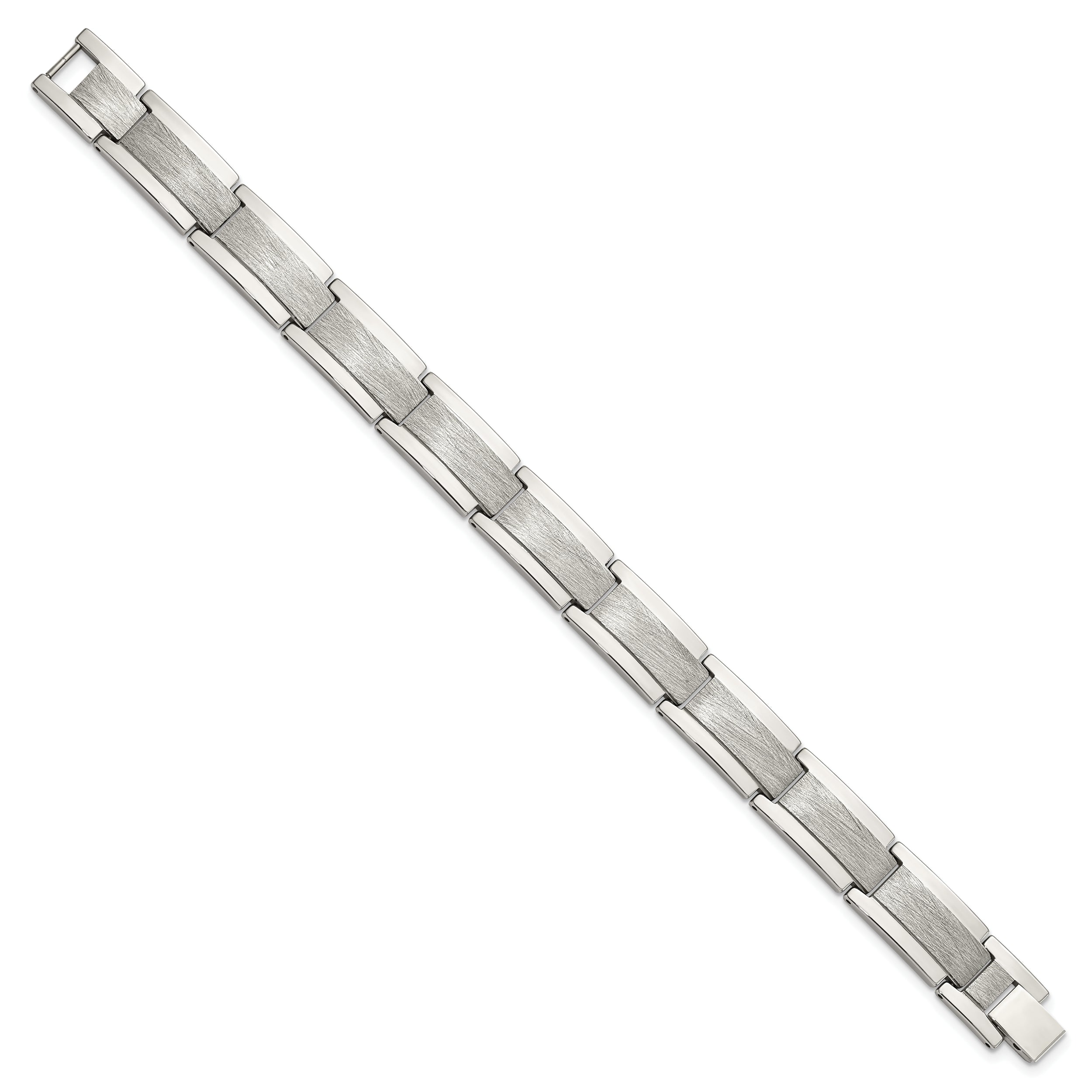 Chisel Tungsten Polished and Satin 8.25 inch Bracelet