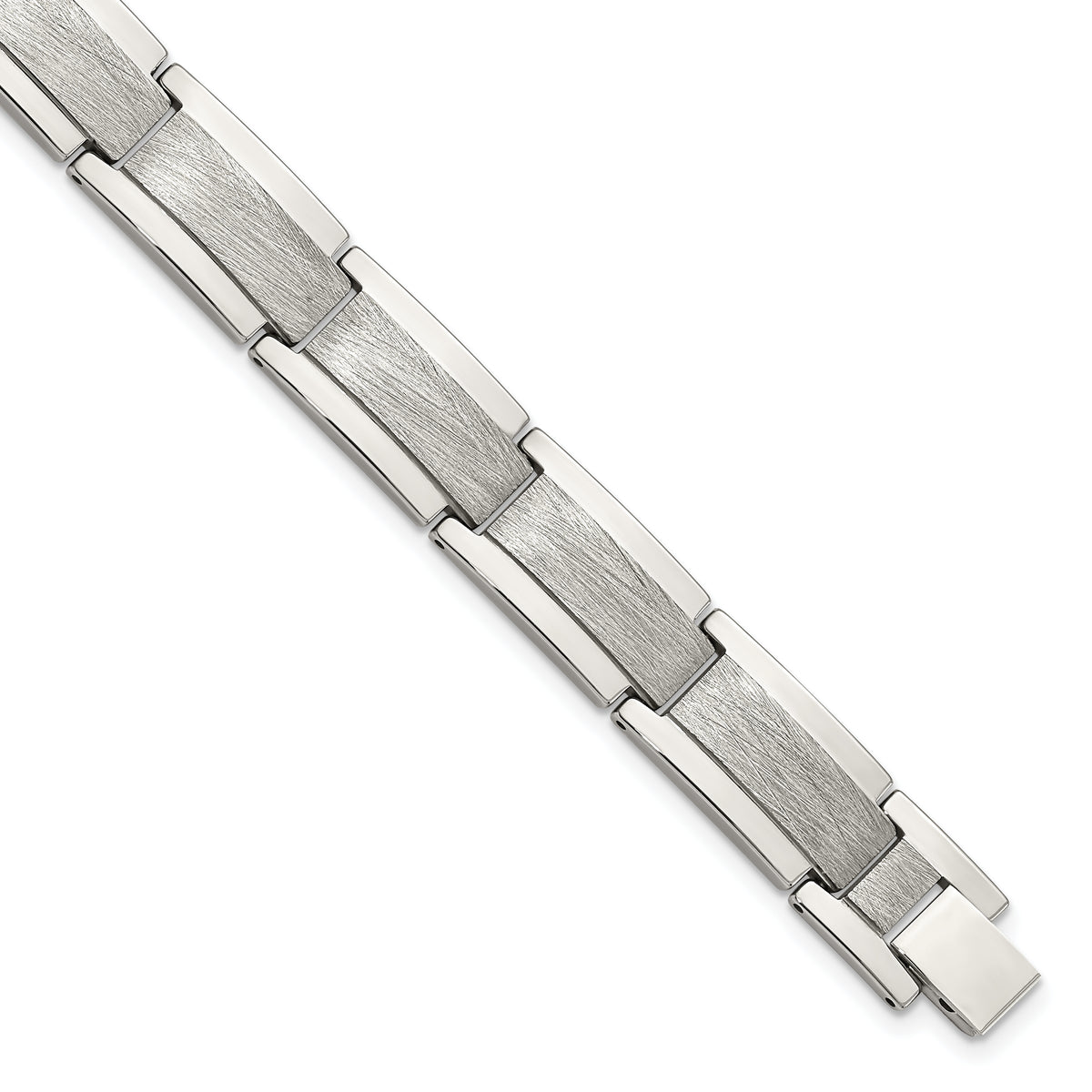 Chisel Tungsten Polished and Satin 8.25 inch Bracelet
