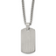 Chisel Tungsten Polished Dog Tag 22 inch Necklace