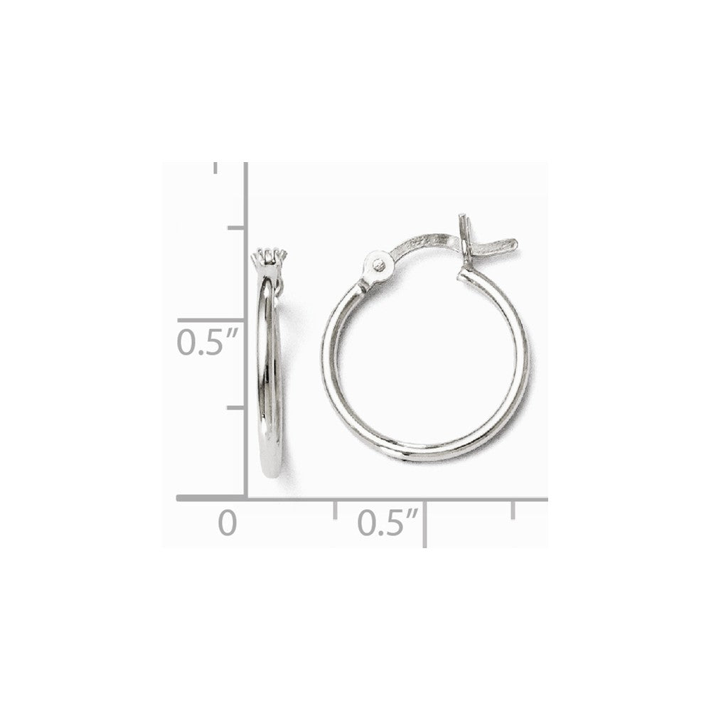 Leslie's Sterling Silver Polished Hinged Hoop Earrings