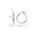 Leslie's Sterling Silver Polished Hinged Hoop Earrings