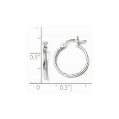 Leslie's Sterling Silver Polished Hinged Hoop Earrings