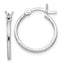 Sterling Silver Rhodium-plated Polished Hinged Hoop Earrings