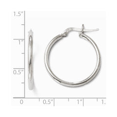 Leslie's Sterling Silver Polished Hinged Hoop Earrings