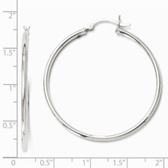 Leslie's Sterling Silver Polished Hinged Hoop Earrings