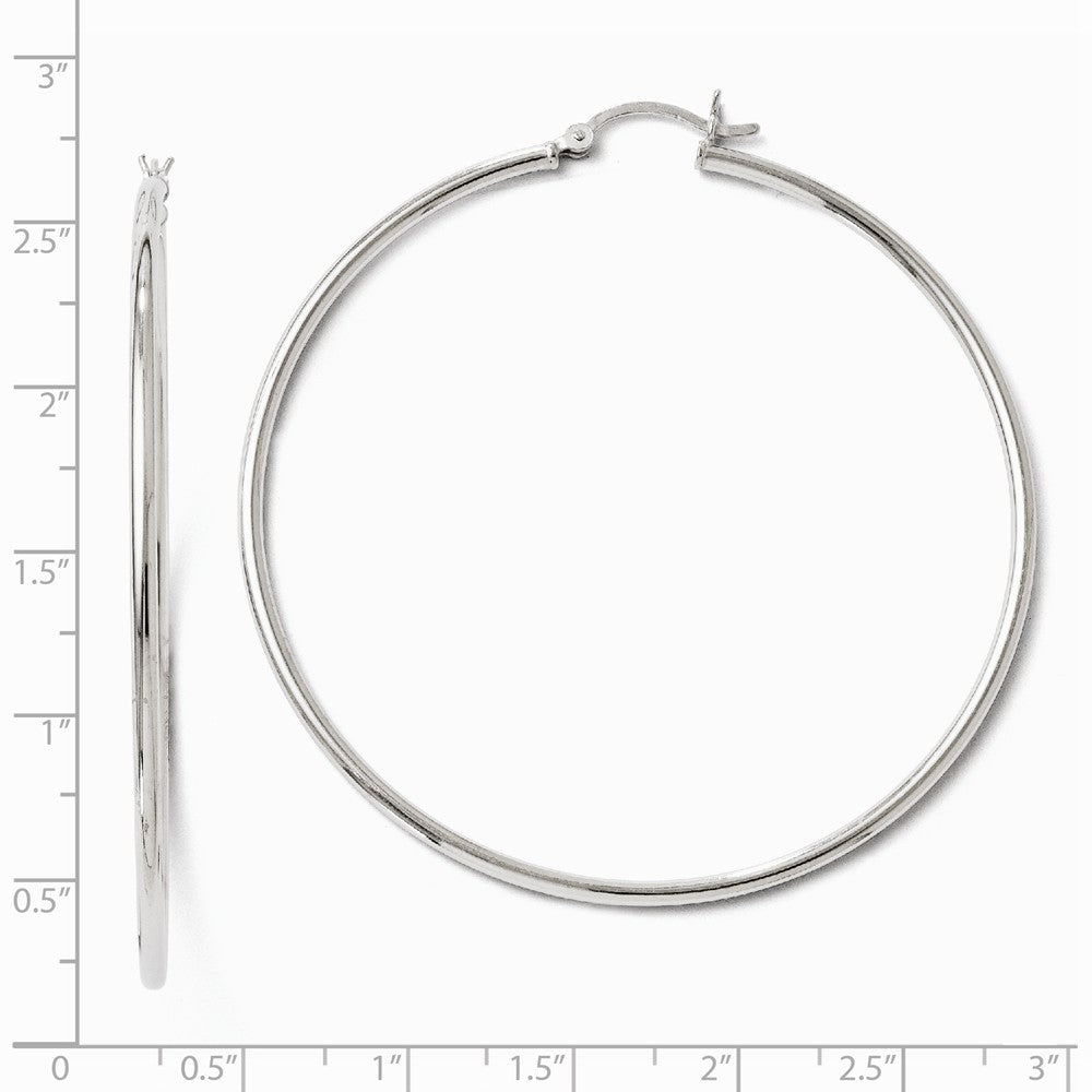 Leslie's Sterling Silver Polished Hinged Hoop Earrings