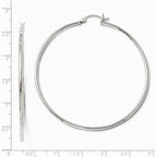 Leslie's Sterling Silver Polished Hinged Hoop Earrings