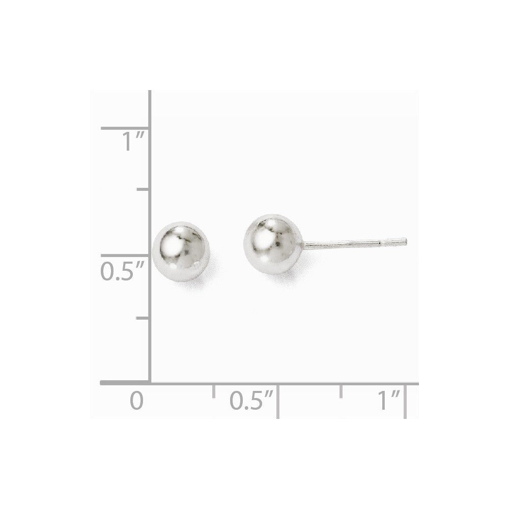 Leslie's Sterling Silver Polished Ball Post Earrings