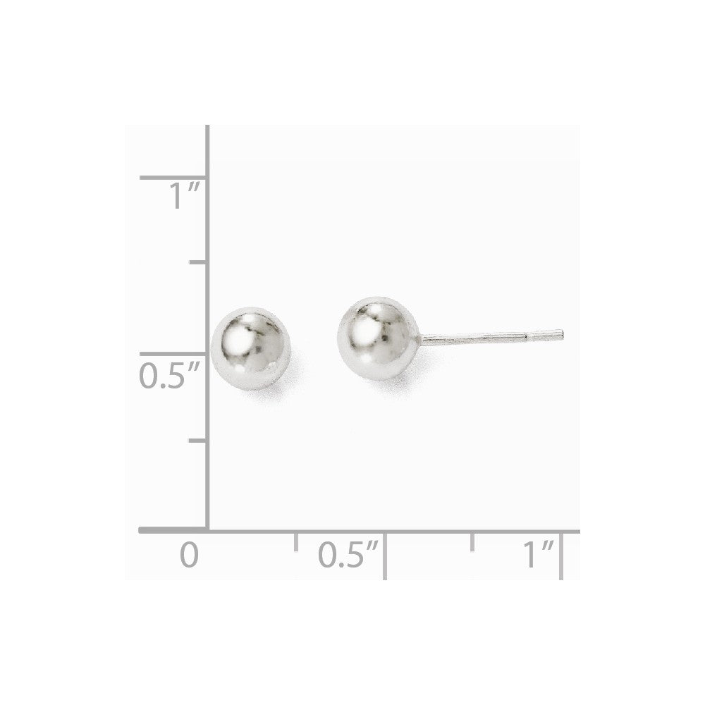 Sterling Silve 6mm Polished Ball Post Earrings Secondary image
