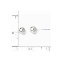 Leslie's Sterling Silver Polished Ball Post Earrings