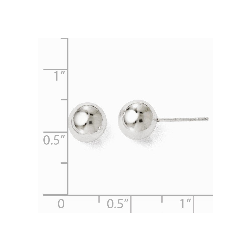 Leslie's Sterling Silver Polished Ball Post Earrings