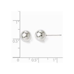 Leslie's Sterling Silver Polished Ball Post Earrings
