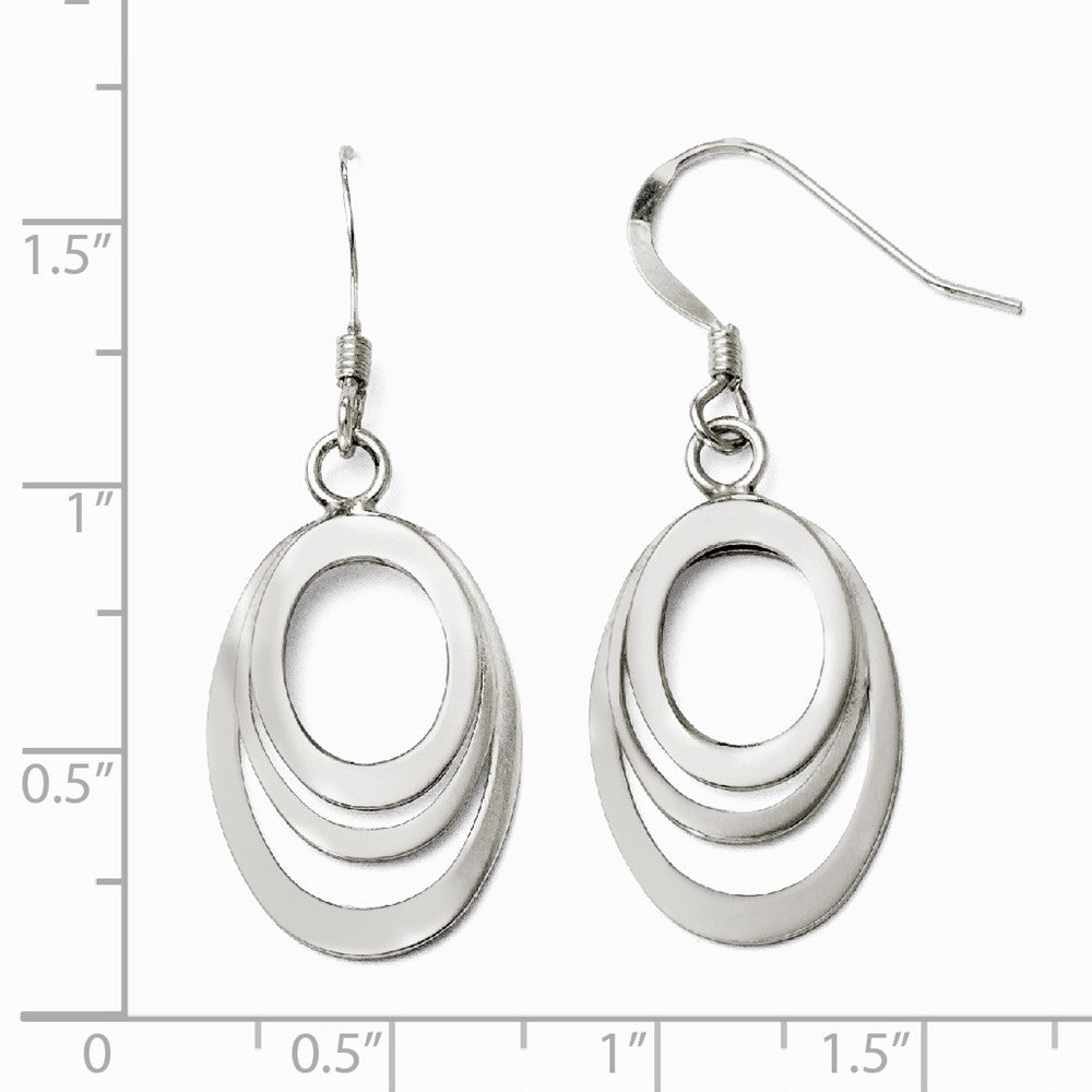 Leslie's Sterling Silver Polished Shepherd Hook Dangle Earrings