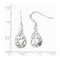 Leslie's Sterling Silver Polished Shepherd Hook Dangle Earrings