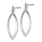 Sterling Silver Rhodium-plated Polished Post Dangle Earrings