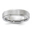 Vitalium Grain Finish Center Ridged Edge Flat 6mm Band