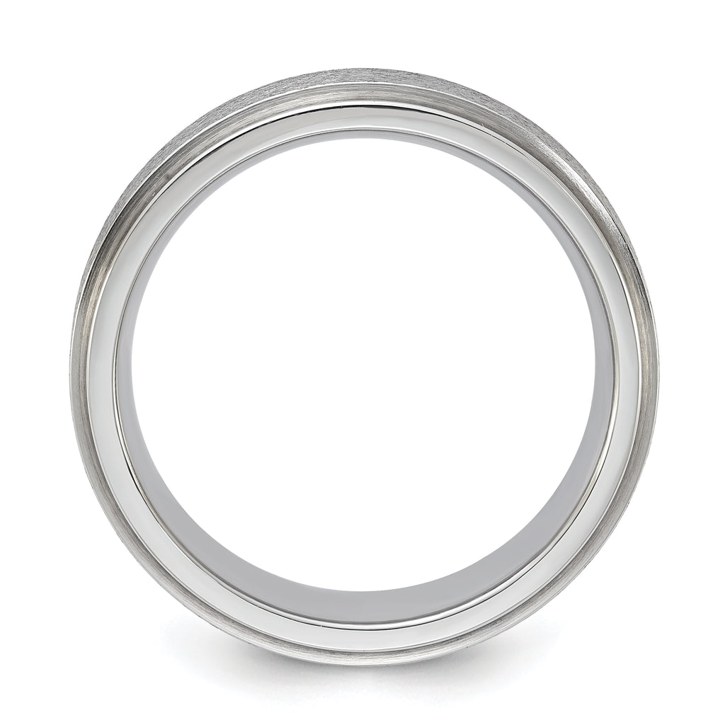 Vitalium Grain Finish Center 7mm Ridged Edge Flat Band