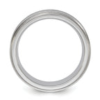 Vitalium Grain Finish Center 7mm Ridged Edge Flat Band
