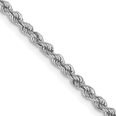 14K White Gold 30 inch 2.25mm Regular Rope with Lobster Clasp Chain