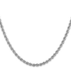 14k WG 3.25mm Regular Rope Chain