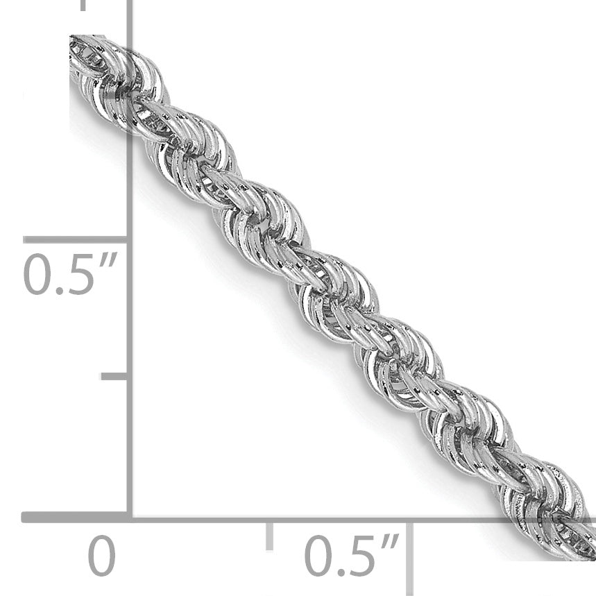 14k WG 3.25mm Regular Rope Chain