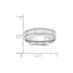 14K White Gold Light Comfort Fit Fancy Band