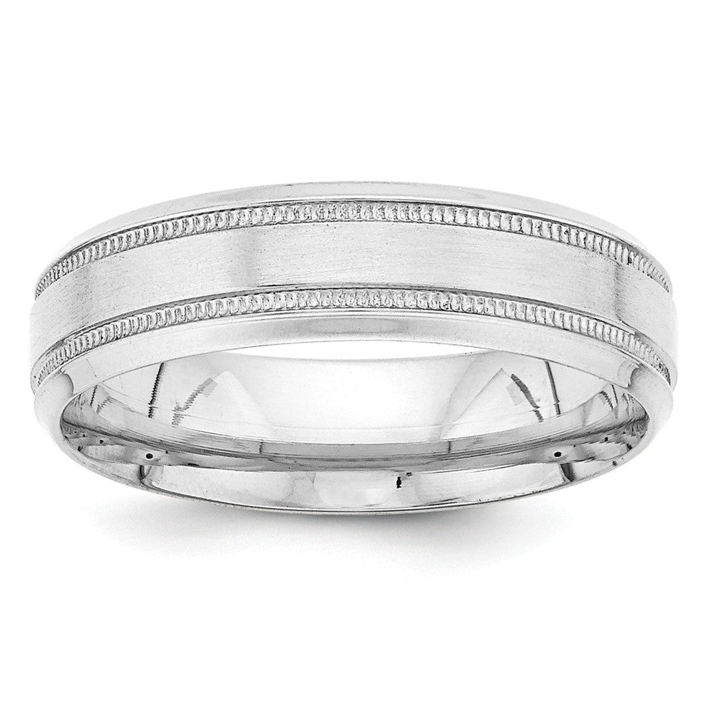 14K White Gold Light Comfort Fit Fancy Band