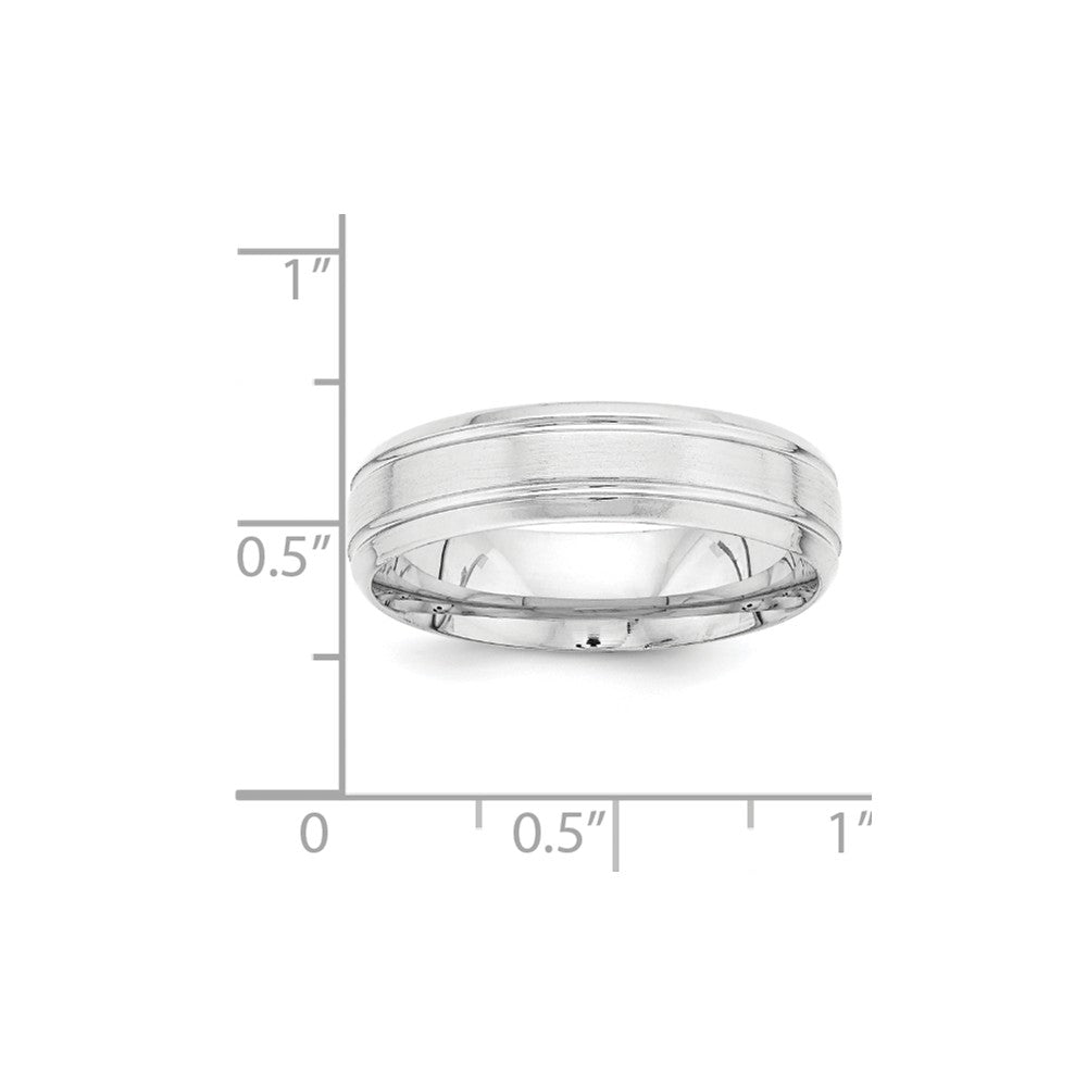 14K White Gold Light Comfort Fit Fancy Band