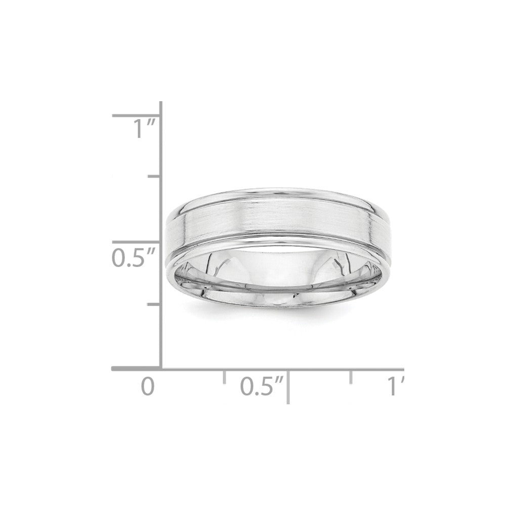 14K White Gold Light Comfort Fit Fancy Band