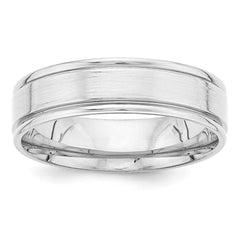 14K White Gold Light Comfort Fit Fancy Band