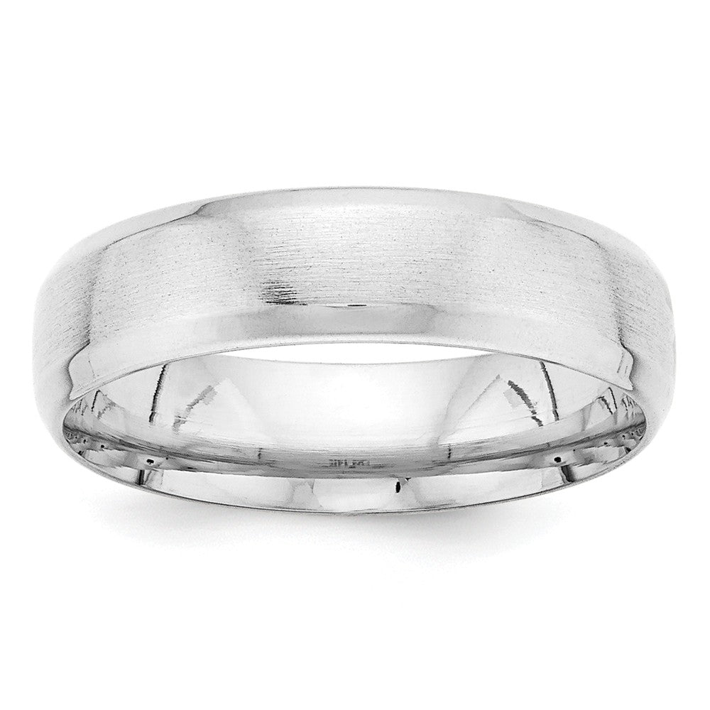 14K White Gold Standard Comfort Fit Fancy Band