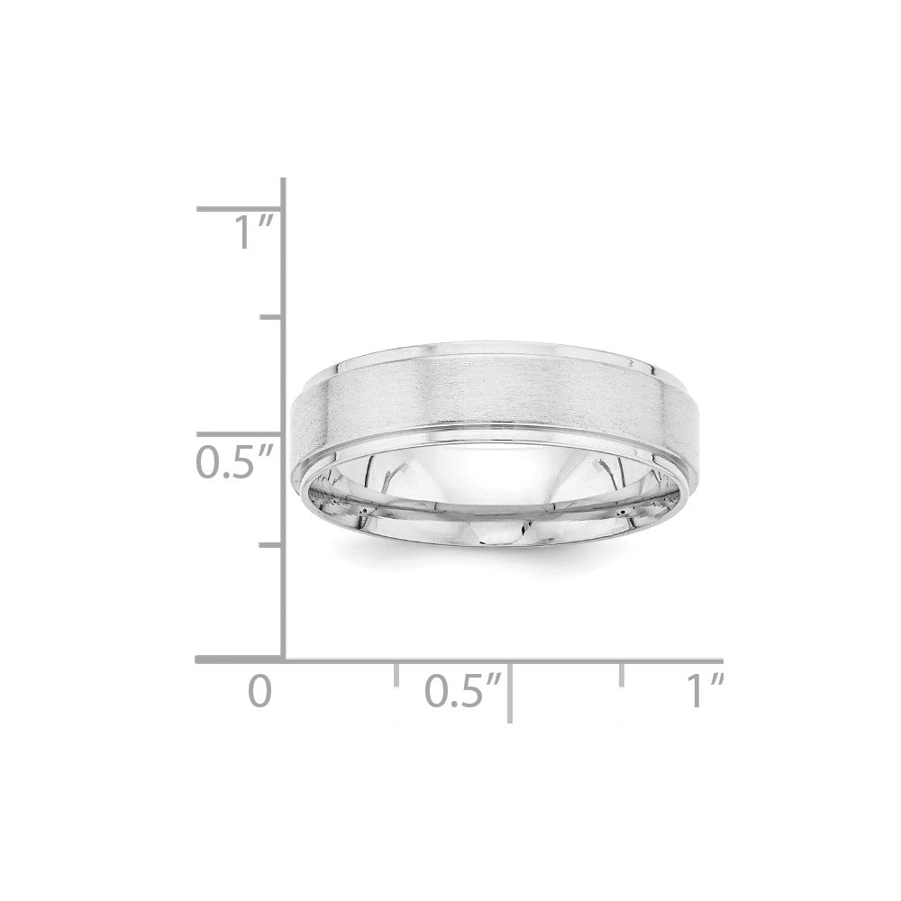 14K White Gold Heavy Comfort Fit Fancy Band