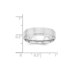 14K White Gold Light Comfort Fit Fancy Band