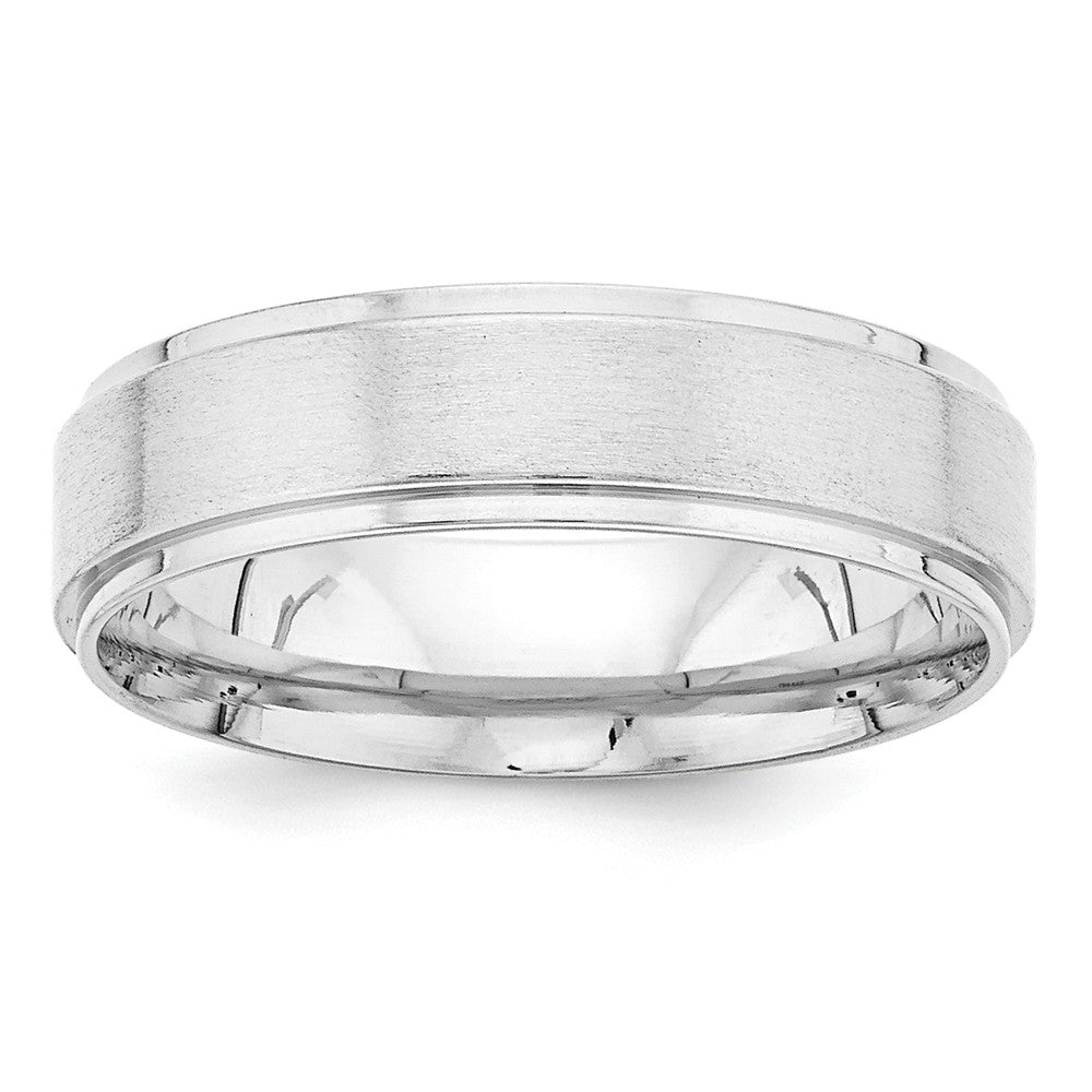 14K White Gold Heavy Comfort Fit Fancy Band