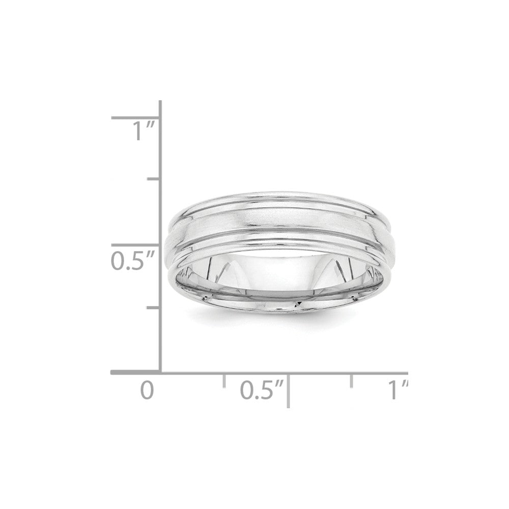 14K White Gold Light Comfort Fit Fancy Band