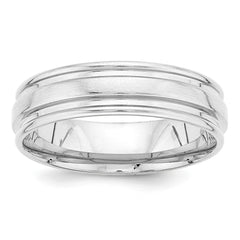 14K White Gold Light Comfort Fit Fancy Band
