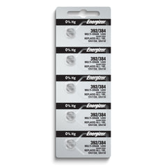 Pkg/(5) Type 384/392 Energizer Watch Batteries Tear Strip