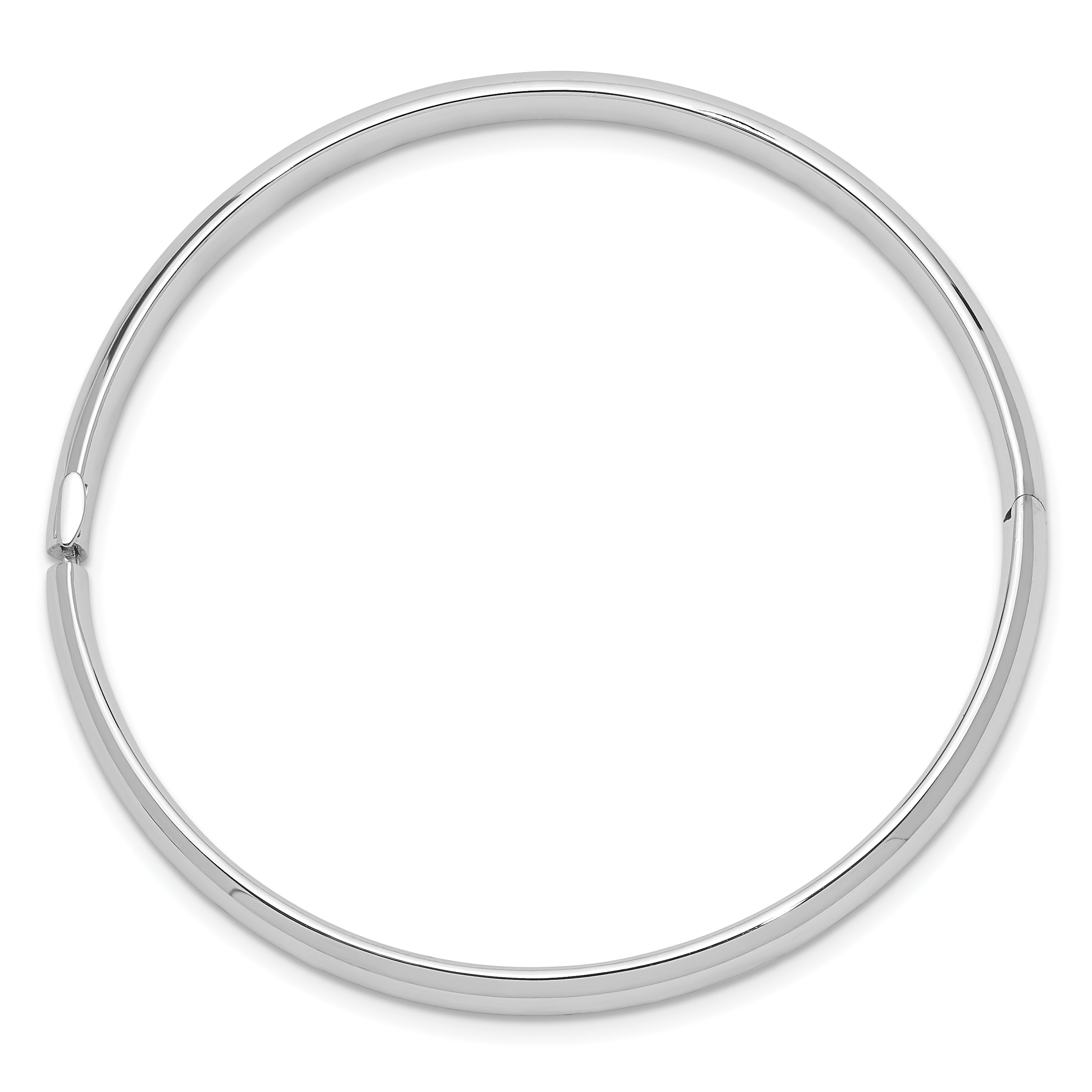 14k 3/16 White Gold Hinged Baby Bangle Secondary image