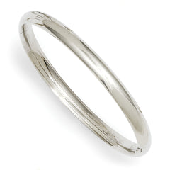 14K 3/16 White Gold Hinged Baby Bangle Bracelet