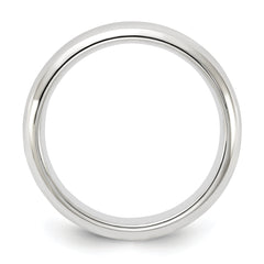 10k White Gold 4mm Standard Weight Comfort Fit Wedding Band Size 4
