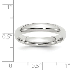 10k White Gold 4mm Standard Weight Comfort Fit Wedding Band Size 4