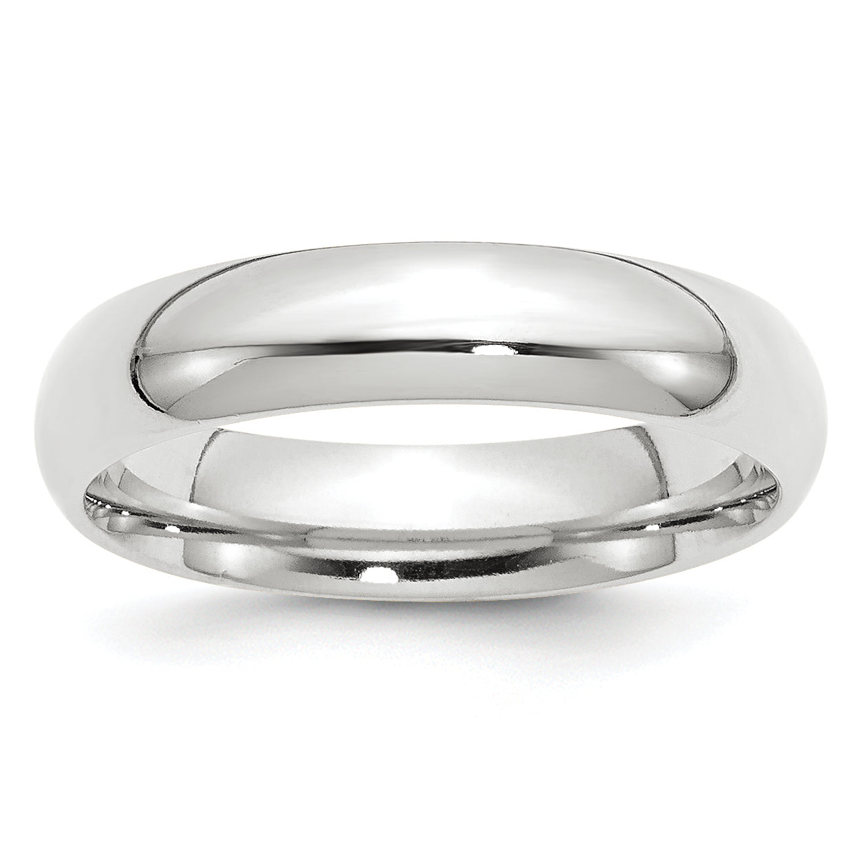 14k White Gold 5mm Standard Weight Comfort Fit Wedding Band Size 14