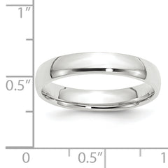 10k White Gold 4mm Lightweight Comfort Fit Wedding Band Size 4