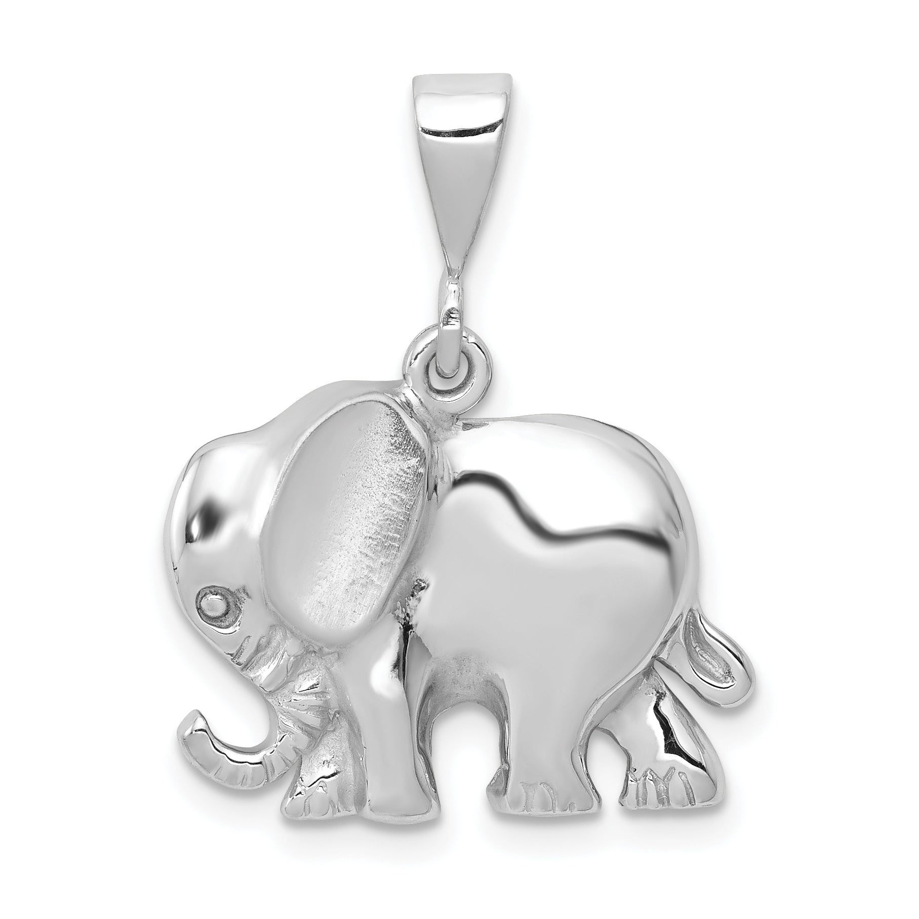 14k White Gold Elephant Charm Main image