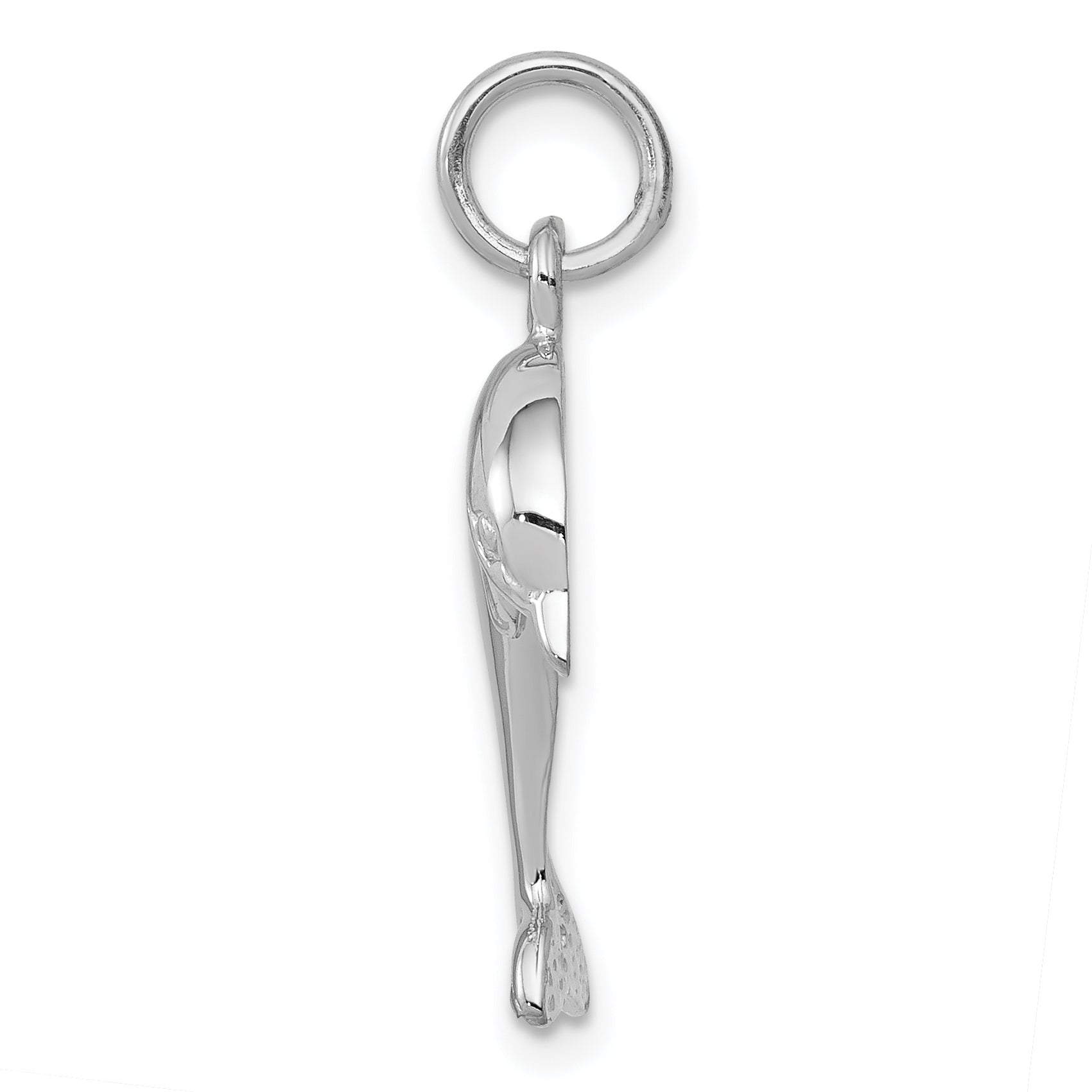 14K White Gold Dolphin Charm Secondary image