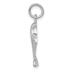 14K White Gold Dolphin Charm